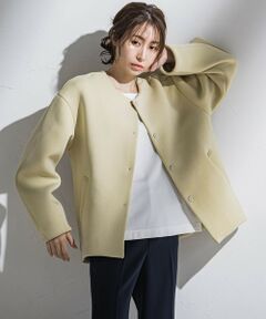 la.f... / ラ・エフ ニット・セーター | 【WEB限定】もっちりダンボールジャケット≪手洗い可能≫