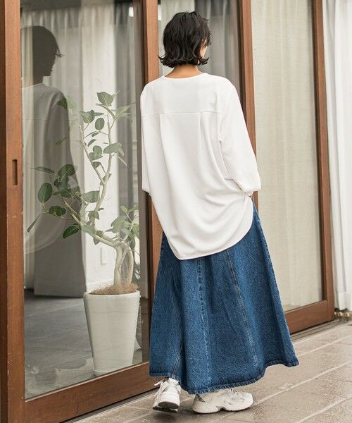 la.f... / ラ・エフ ミニ・ひざ丈スカート | デニムフレアスカート | 詳細12