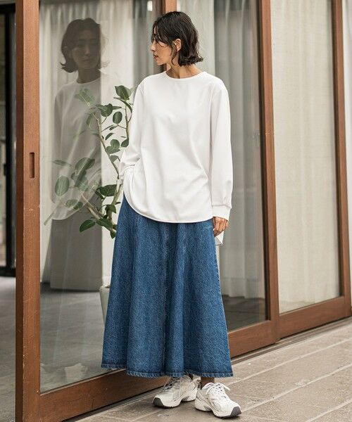 la.f... / ラ・エフ ミニ・ひざ丈スカート | デニムフレアスカート | 詳細13