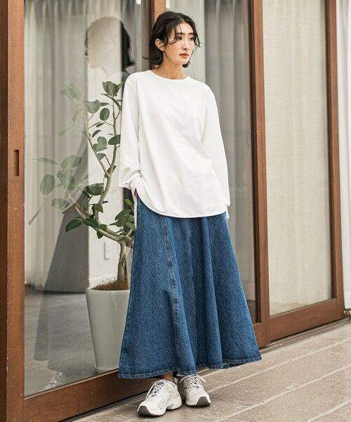 la.f... / ラ・エフ ミニ・ひざ丈スカート | デニムフレアスカート | 詳細14