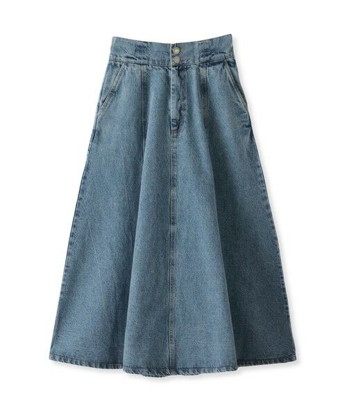 la.f... / ラ・エフ ミニ・ひざ丈スカート | デニムフレアスカート | 詳細15