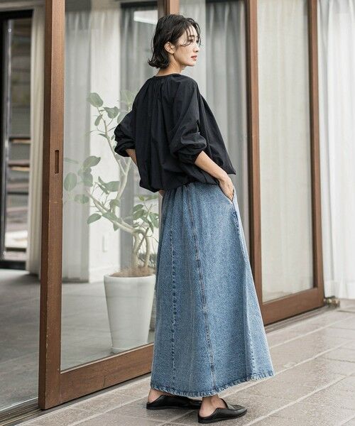 la.f... / ラ・エフ ミニ・ひざ丈スカート | デニムフレアスカート | 詳細21