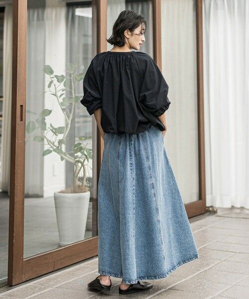 la.f... / ラ・エフ ミニ・ひざ丈スカート | デニムフレアスカート | 詳細22