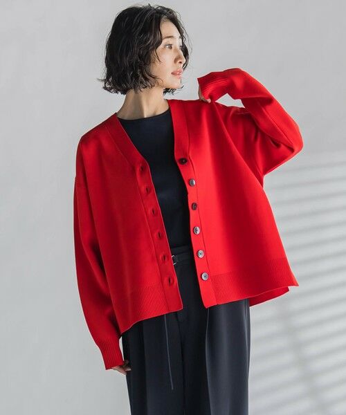 la.f... / ラ・エフ ニット・セーター | Vネックカーディガン（レッド）