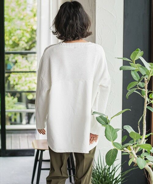 la.f... / ラ・エフ ニット・セーター | デニム切替ケーブルニット | 詳細3