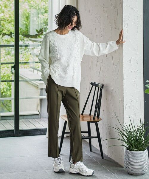 la.f... / ラ・エフ ニット・セーター | デニム切替ケーブルニット | 詳細6