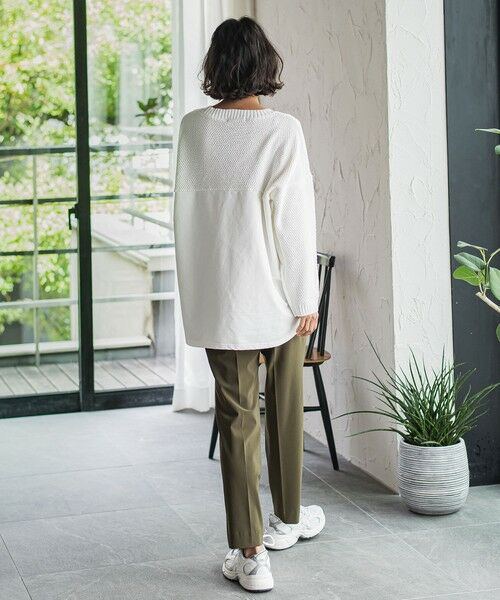 la.f... / ラ・エフ ニット・セーター | デニム切替ケーブルニット | 詳細8