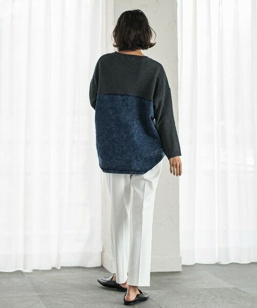 la.f... / ラ・エフ ニット・セーター | デニム切替ケーブルニット | 詳細19