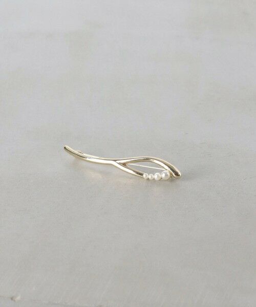 ●5385#0726　銀950パール付き花デザインブローチ 　0608 Flower Design Brooch Pin Solid 935 Silver Multi Shape 9.50