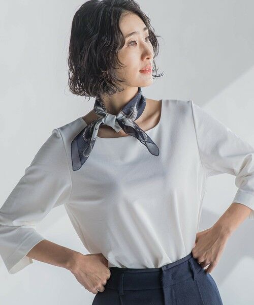 la.f... / ラ・エフ マフラー・ショール・スヌード・ストール | マリンプリントシアースカーフ | 詳細1