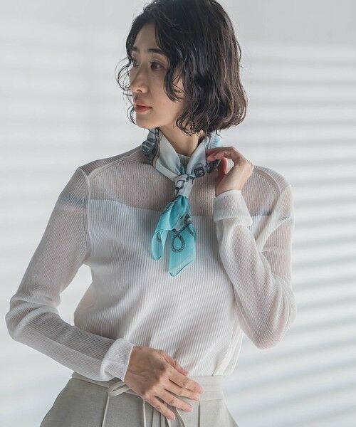 la.f... / ラ・エフ マフラー・ショール・スヌード・ストール | マリンプリントシアースカーフ | 詳細14