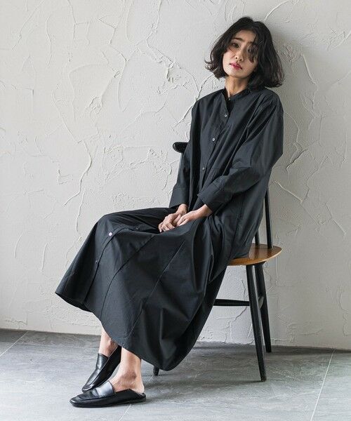 la.f... / ラ・エフ ロング・マキシ丈ワンピース | 【biyori】""着るだけで立体感""フレアシャツワンピ≪洗濯機で洗える≫ | 詳細1