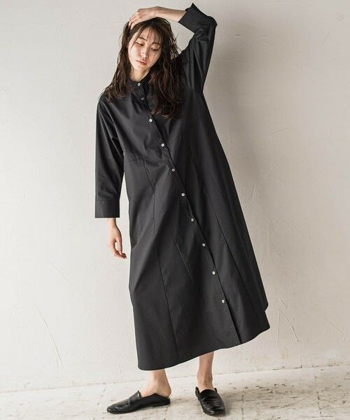 la.f... / ラ・エフ ロング・マキシ丈ワンピース | 【biyori】""着るだけで立体感""フレアシャツワンピ≪洗濯機で洗える≫ | 詳細7