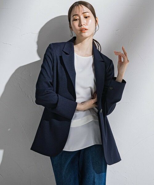 la.f... / ラ・エフ テーラードジャケット | 麻調テーラードジャケット≪手洗い可能≫ | 詳細10