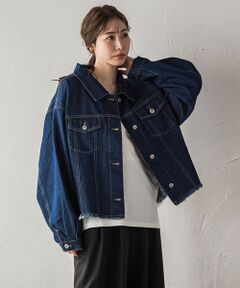 la.f... / ラ・エフ テーラードジャケット | オーバーサイズデニムジャケット≪手洗い可能≫