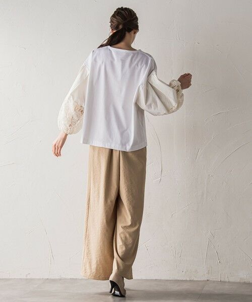 la.f... / ラ・エフ カットソー | 【biyori】""二の腕すっきり""レース袖カットソー≪手洗い可能≫ | 詳細6