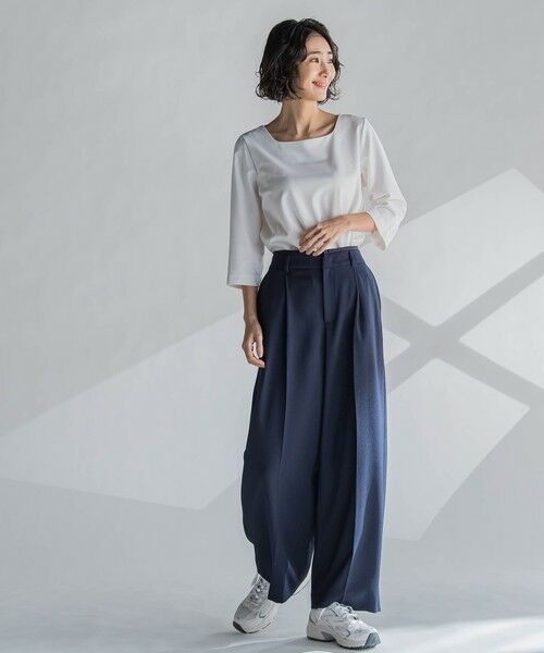 la.f... / ラ・エフ その他パンツ | 麻調ワイドパンツ≪洗濯機で洗える≫ | 詳細5