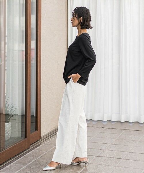 la.f... / ラ・エフ その他パンツ | 【WEB限定】シェルタリングワイドパンツ≪洗濯機で洗える≫ | 詳細3