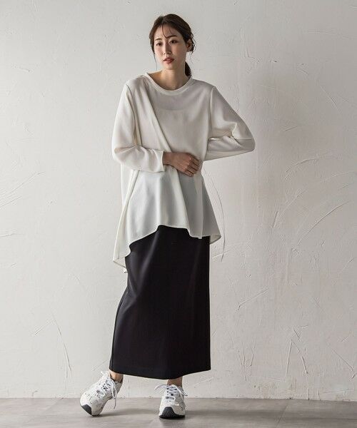 la.f... / ラ・エフ ミニ・ひざ丈スカート | 【biyori】""すっきり履ける""ストレッチナロースカート≪洗濯機で洗える≫ | 詳細4