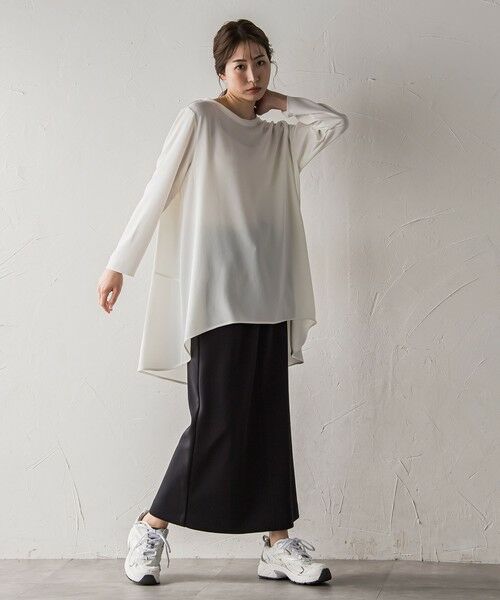 la.f... / ラ・エフ ミニ・ひざ丈スカート | 【biyori】""すっきり履ける""ストレッチナロースカート≪洗濯機で洗える≫ | 詳細5