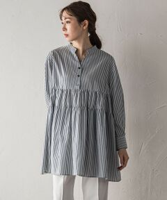 la.f... / ラ・エフ シャツ・ブラウス | 【biyori】""ふんわり体型カバー""切替ギャザーブラウス≪洗濯機で洗える≫