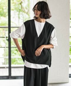 la.f... / ラ・エフ シャツ・ブラウス | 【biyori】""ゆったり着痩せ""レイヤードベスト≪洗濯機で洗える≫