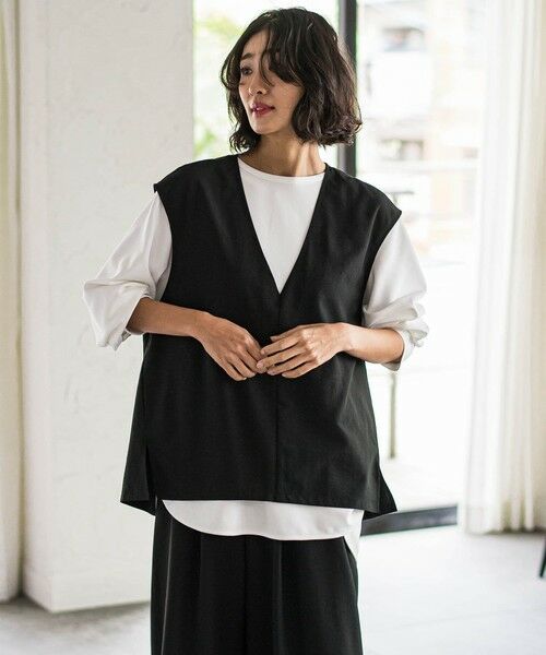 la.f... / ラ・エフ シャツ・ブラウス | 【biyori】""ゆったり着痩せ""レイヤードベスト≪洗濯機で洗える≫ | 詳細1