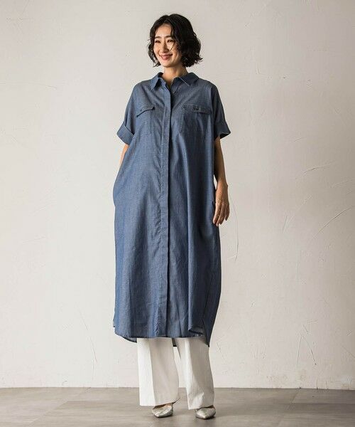 la.f... / ラ・エフ ロング・マキシ丈ワンピース | 【biyori】ダンガリーシャツワンピ≪手洗い可能≫ | 詳細4