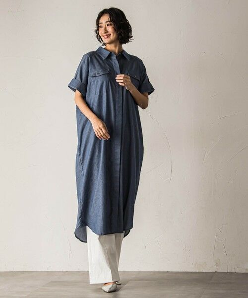 la.f... / ラ・エフ ロング・マキシ丈ワンピース | 【biyori】ダンガリーシャツワンピ≪手洗い可能≫ | 詳細8