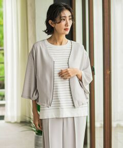 la.f... / ラ・エフ テーラードジャケット | 【旅楽シリーズ】”シワレス”ジップアップブルゾン≪洗濯機で洗える≫