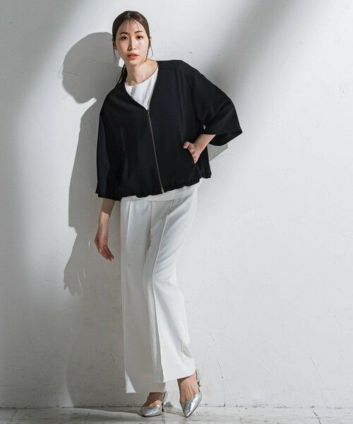 la.f... / ラ・エフ テーラードジャケット | 【旅楽シリーズ】”シワレス”ジップアップブルゾン≪洗濯機で洗える≫ | 詳細4