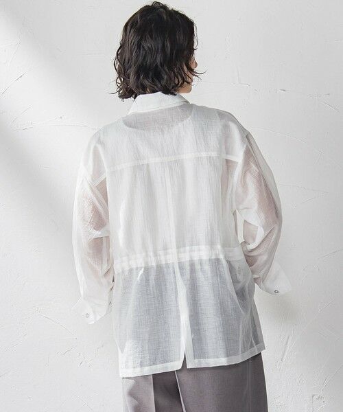 la.f... / ラ・エフ テーラードジャケット | ポケット付きシアーシャツジャケット≪洗濯機で洗える≫ | 詳細3