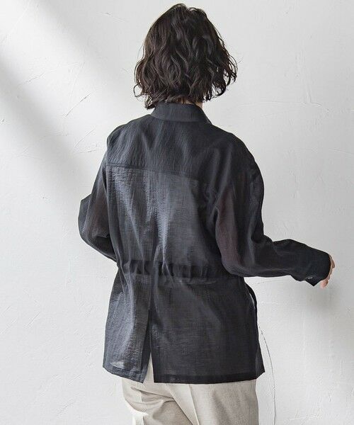 la.f... / ラ・エフ テーラードジャケット | ポケット付きシアーシャツジャケット≪洗濯機で洗える≫ | 詳細11