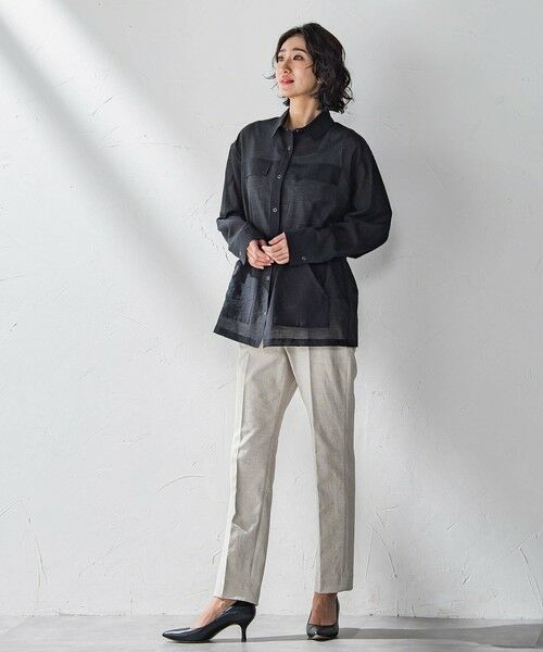 la.f... / ラ・エフ テーラードジャケット | ポケット付きシアーシャツジャケット≪洗濯機で洗える≫ | 詳細12