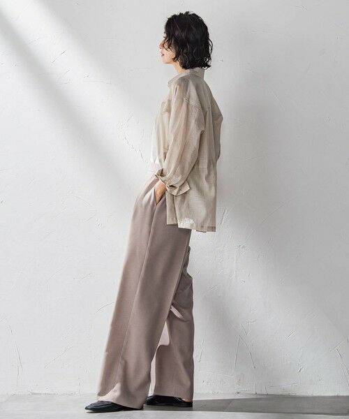 la.f... / ラ・エフ テーラードジャケット | ポケット付きシアーシャツジャケット≪洗濯機で洗える≫ | 詳細21