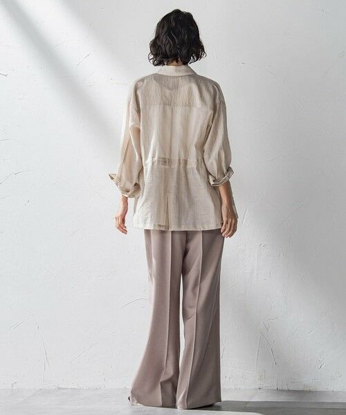 la.f... / ラ・エフ テーラードジャケット | ポケット付きシアーシャツジャケット≪洗濯機で洗える≫ | 詳細22