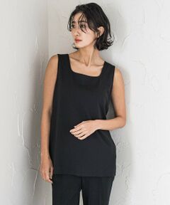 la.f... / ラ・エフ カットソー | スクエアネックタンクトップ≪洗濯機で洗える≫