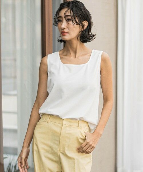 la.f... / ラ・エフ カットソー | スクエアネックタンクトップ≪洗濯機で洗える≫ | 詳細1