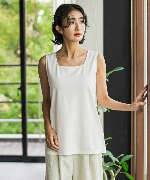 la.f... / ラ・エフ カットソー | スクエアネックタンクトップ≪洗濯機で洗える≫ | 詳細6