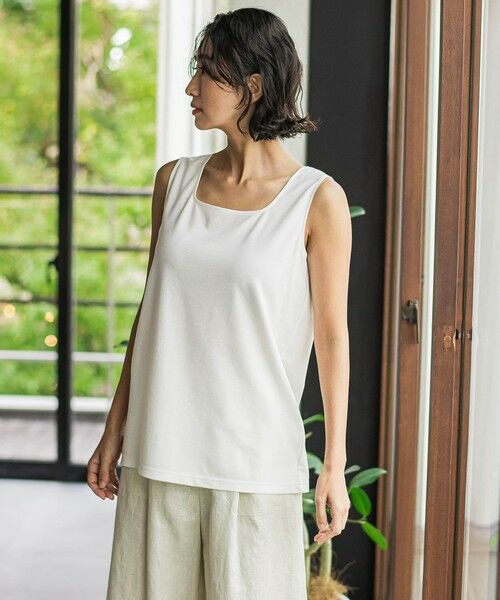 la.f... / ラ・エフ カットソー | スクエアネックタンクトップ≪洗濯機で洗える≫ | 詳細8