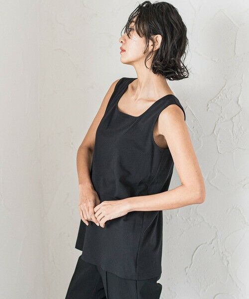 la.f... / ラ・エフ カットソー | スクエアネックタンクトップ≪洗濯機で洗える≫ | 詳細9