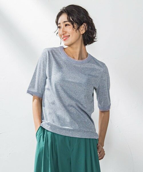 la.f./ラ・エフ 【WEB限定】ラメリブプルオーバー≪手洗い可能≫ ライトグレー 9号 la.f./ラ・エフ 【WEB限定】ラメリブプルオーバー≪手洗い可能≫ ライトグレー 9号
