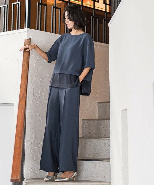 la.f... / ラ・エフ その他パンツ | 【旅楽シリーズ】”シワレス”ワイドパンツ≪洗濯機で洗える≫ | 詳細13