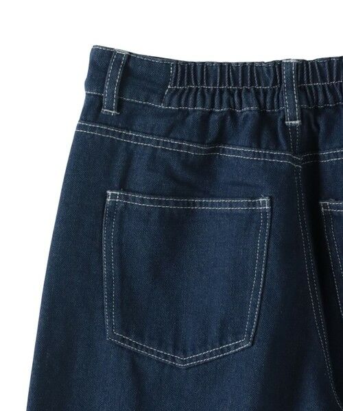 【くららです】デニムカーブパンツ　ネイビー　38 セール】 〈洗濯機可能〉カーブ デニム パンツ navy ◇ （デニム