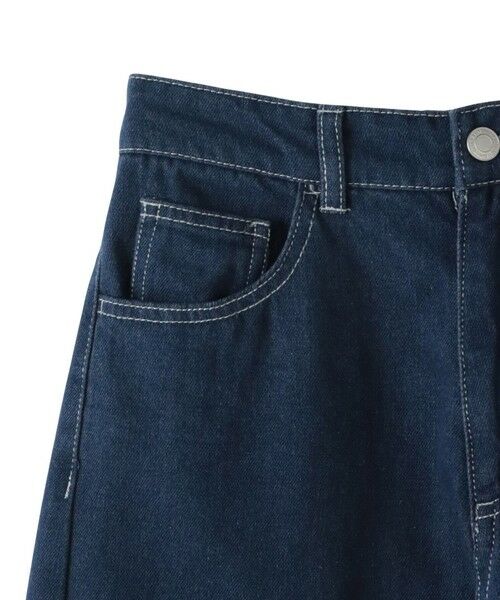 【くららです】デニムカーブパンツ　ネイビー　38 セール】 〈洗濯機可能〉カーブ デニム パンツ navy ◇ （デニム