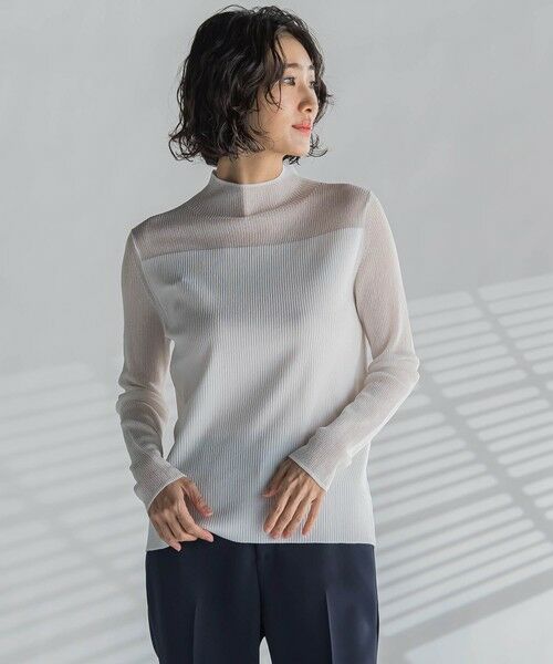 la.f... / ラ・エフ ニット・セーター | シアーモックネックニット≪手洗い可能≫ | 詳細1