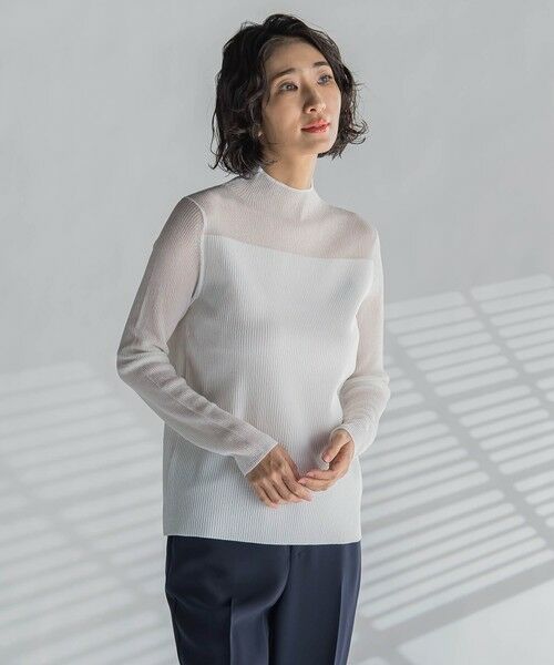 la.f... / ラ・エフ ニット・セーター | シアーモックネックニット≪手洗い可能≫ | 詳細4