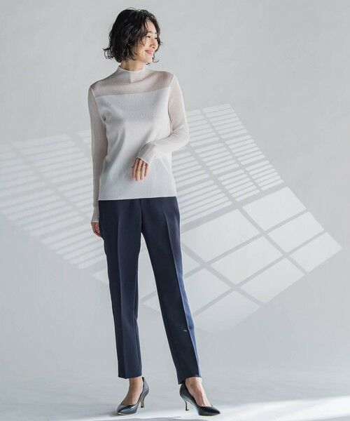 la.f... / ラ・エフ ニット・セーター | シアーモックネックニット≪手洗い可能≫ | 詳細5