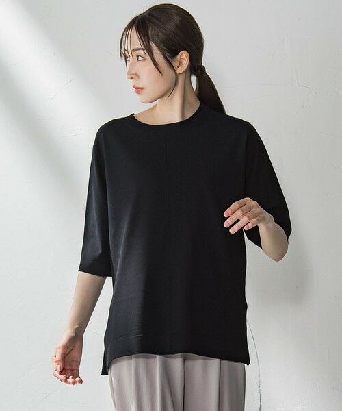 la.f... / ラ・エフ ニット・セーター | Tシャツ風ニットプルオーバー≪手洗い可能≫ | 詳細8