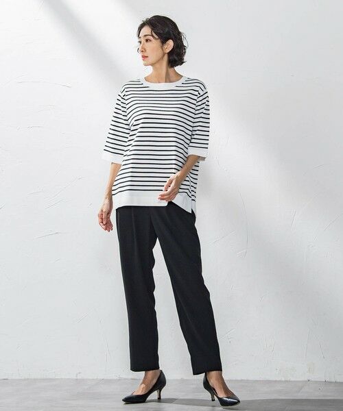 la.f... / ラ・エフ ニット・セーター | Tシャツ風ボーダーニットプルオーバー≪手洗い可能≫ | 詳細5